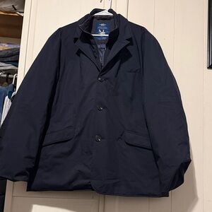 Hart Schaffner Marx Dark Blue Trench Coat